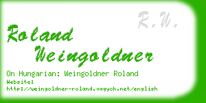 roland weingoldner business card